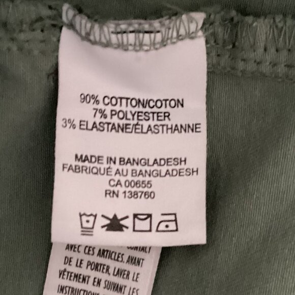 R Jeans Women's The High Rise Cargo Green Pants Size 33 Tall Stretchy Casual - Picture 10 of 11